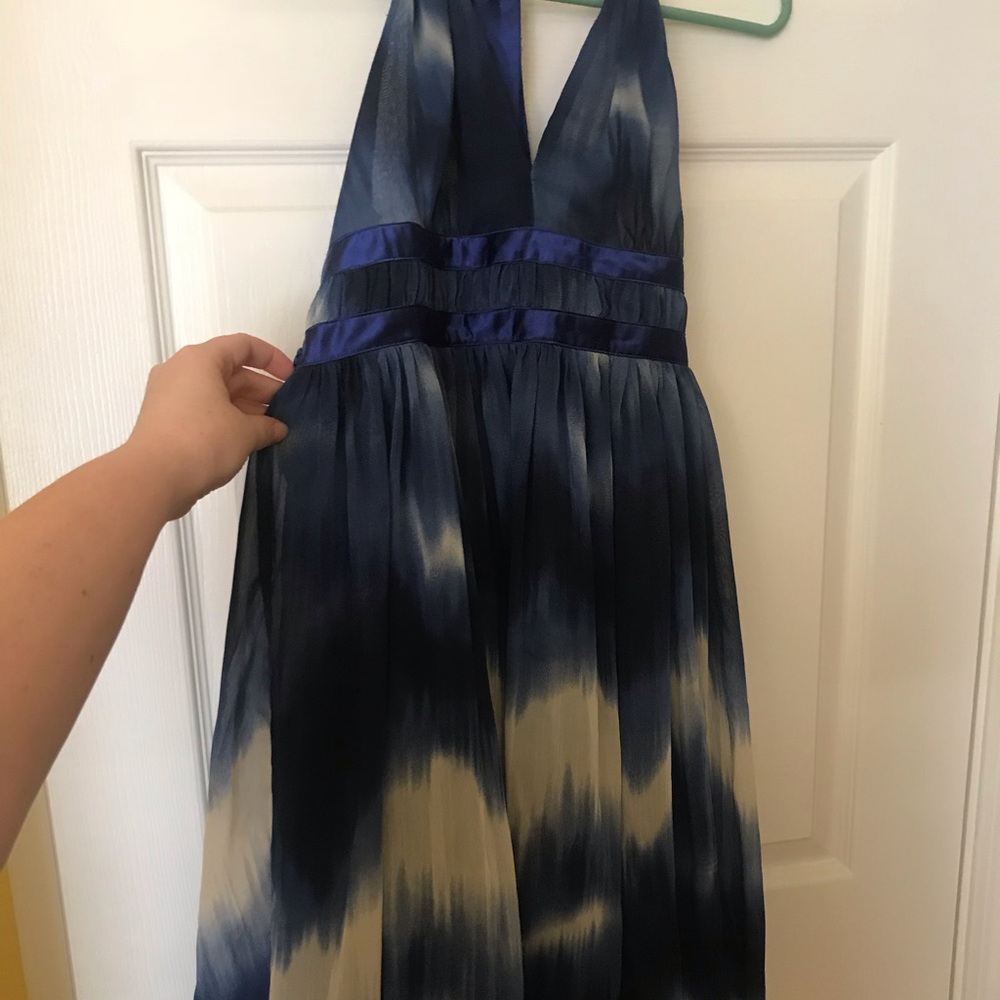 Blue and White Dress